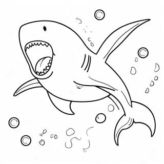 Page A Colorier De Requin Blanc Feroce 5099-2601