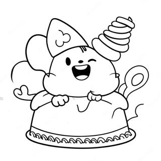 Chococat Avec Un Chapeau Danniversaire Page A Colorier 51002-11151