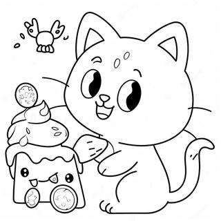 Chococat Jouant Avec Des Amis Page A Colorier 51003-11153