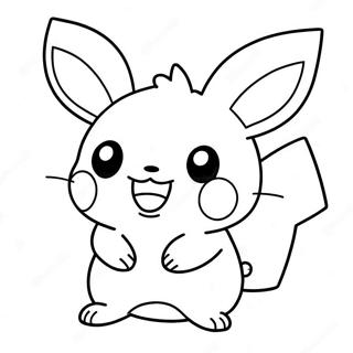 Page A Colorier De Pichu Heureux Avec Un Grand Sourire 51269-11223