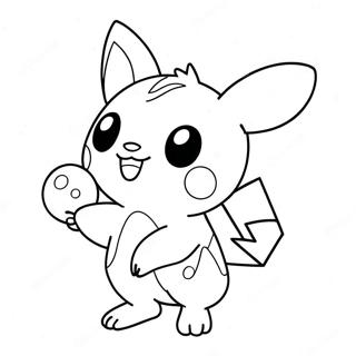 Page A Colorier De Pichu Tenant Un Ballon 51270-11228