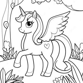 Page A Colorier De La Princesse Celestia Dans Un Jardin Magique 51364-11233