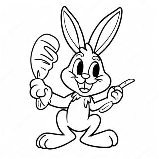 Bugs Bunny Avec Une Carotte Page A Colorier 51447-11250