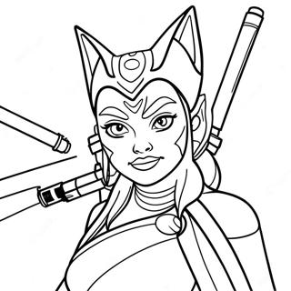 Ahsoka Pages À Colorier