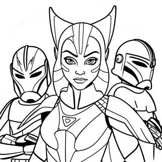 Ahsoka Tano Avec Des Clones Page A Colorier 51539-11278