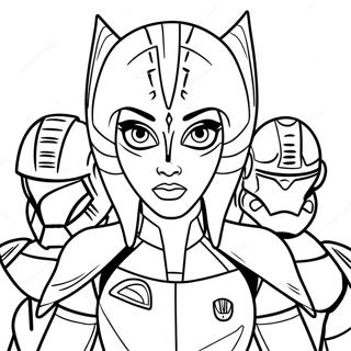 Ahsoka Tano Avec Des Clones Page A Colorier 51539-11279