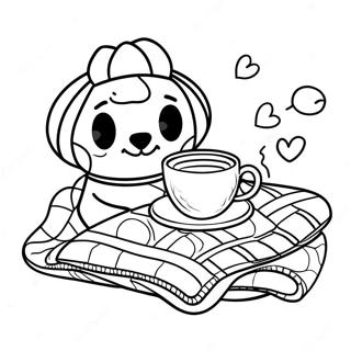 Couverture Douillette Et The Page A Colorier 51726-11317