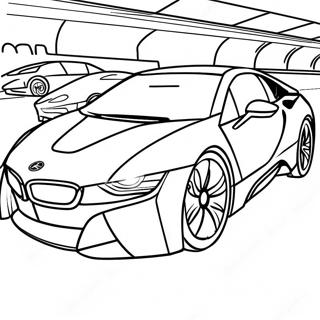 Page A Colorier Au Design Futuriste De Bmw I8 52190-11426