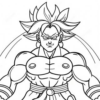 Page A Colorier De Broly Avec Aura Denergie 52381-11453