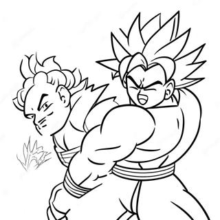 Page A Colorier De Broly Contre Goku 52384 11467