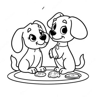 Lady Et Le Clochard Page A Colorier Amis Chiens Mignons 52668-11518