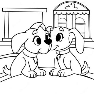 Lady Et Le Clochard Page A Colorier Histoire Damour Adorable 52670-11527