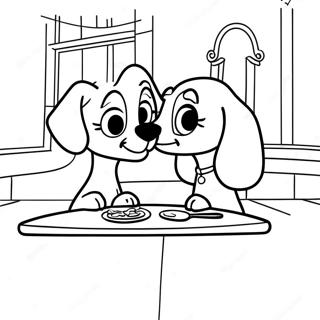 Lady And The Tramp Pages à colorier