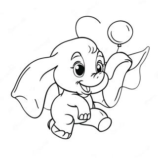 Dumbo Volant Avec Des Ballons Page A Colorier 52849-11552