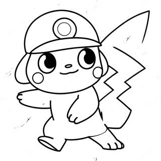 Page A Colorier Ash Ketchum Attrapant Pikachu 53299-11650