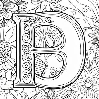 Page A Colorier Belle Lettre B 53648-11745