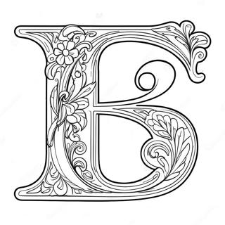 Page A Colorier Belle Lettre B 53648-11747