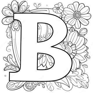 Page A Colorier Belle Lettre B 53648-11748