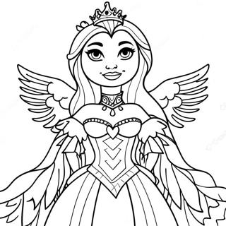 Reine Corbeau En Tenue Magique Page A Colorier 53923-11793