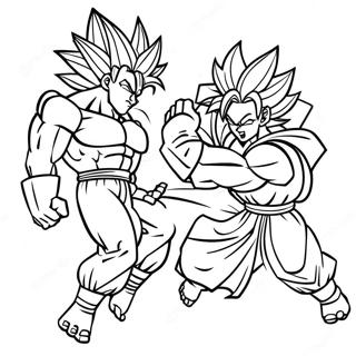 Gogeta Contre Broly Page A Colorier 54179-11853