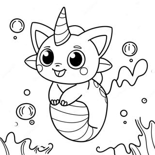 Vaporeon Nageant Dans Locean Page A Colorier 54269-11872