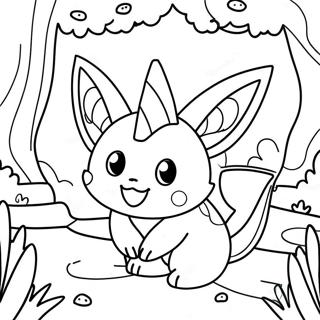 Vaporeon Dans Une Foret Magique Page A Colorier 54273-11885