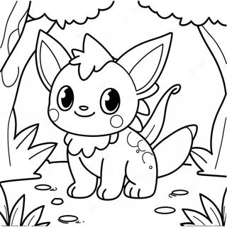 Vaporeon Dans Une Foret Magique Page A Colorier 54273-11886