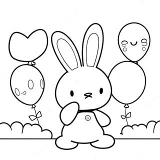 Miffy Avec Des Ballons Colores Page A Colorier 54897-12010