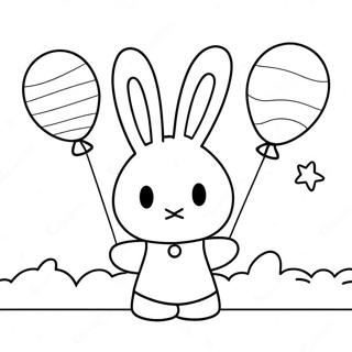 Miffy Avec Des Ballons Colores Page A Colorier 54897-12011