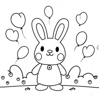 Miffy Avec Des Ballons Colores Page A Colorier 54897-12012