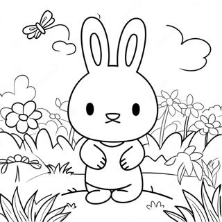 Miffy Dans Un Jardin De Fleurs Page A Colorier 54898-12014