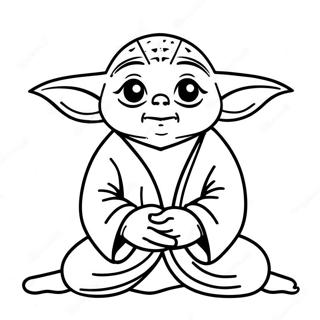 Page A Colorier De Yoda En Meditation 5534-25