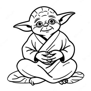 Page A Colorier De Yoda En Meditation 5534-26