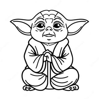 Page A Colorier De Yoda En Meditation 5534-27