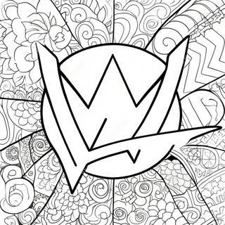 Page A Colorier Logo Wwe 55445-12134