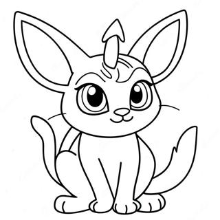 Espeon Avec Des Yeux Scintillants Page A Colorier 55631-12170