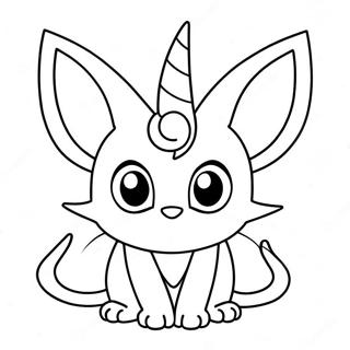 Espeon Avec Des Yeux Scintillants Page A Colorier 55631-12172