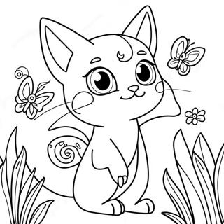 Page A Colorier Despeon Jouant Avec Des Papillons 55635-12185