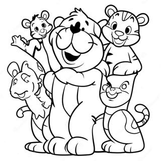 Page A Colorier De Tigger Avec Des Amis 55719-12193