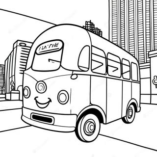 Tayo Le Petit Bus Dans La Ville Page A Colorier 56094-12272