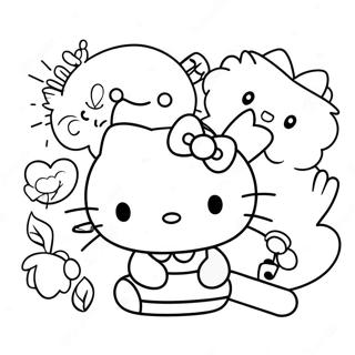 Hello Kitty Pages À Colorier