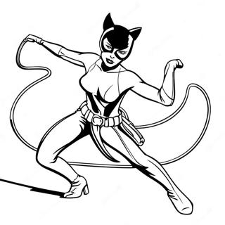 Catwoman Avec Un Fouet Page A Colorier 56549-12376