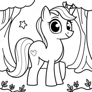 Princesse Luna Dans Une Foret Magique Page A Colorier 56648-12394