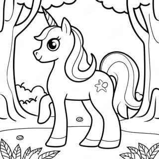 Princesse Luna Dans Une Foret Magique Page A Colorier 56648-12396