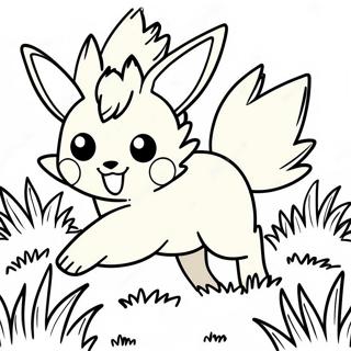 Jolteon Courant A Travers Lherbe Page A Colorier 56825 12442