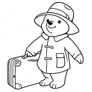 Paddington Bear Tenant Une Valise Page A Colorier 57016-12479