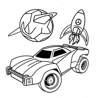 Page A Colorier De Course De Voiture Rocket League 57105-12490