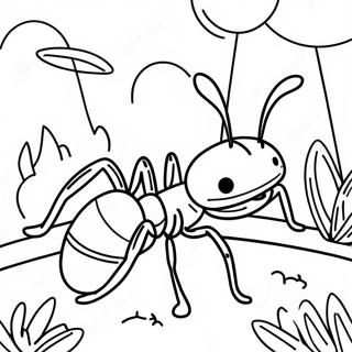 Page A Colorier De Fourmi Realiste Dans La Nature 57296-12534