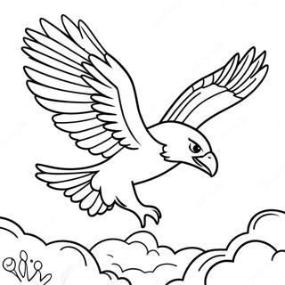 Page De Coloriage Dun Aigle Planant Dans Le Ciel 58023-12690