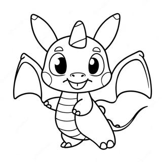 Page De Coloriage Dun Dragonite Mignon Volant 58203-12730